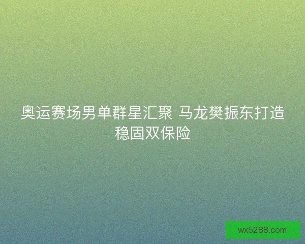 奥运赛场男单群星汇聚 马龙樊振东打造稳固双保险